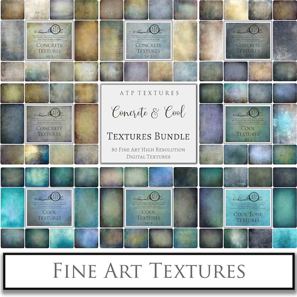 TEXTURES BUNDLE 8 - Cool blue and Concrete, Photo Editing, Textured Background, Digital, High Res, Photoshop Overlays, Photography, ATP