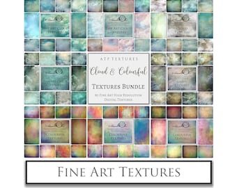 TEXTURES BUNDLE 6 - Cloud & Colourful Photo Editing, Texture, Digital, High Res, Photoshop Overlays, Background, Photography, ATP
