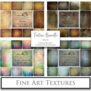 40 Fine Art TEXTURES BUNDLE No. 55 Digital Photography, Scrapbooking Paper, Digital Background, High Resolution, Photoshop Edit. ATP