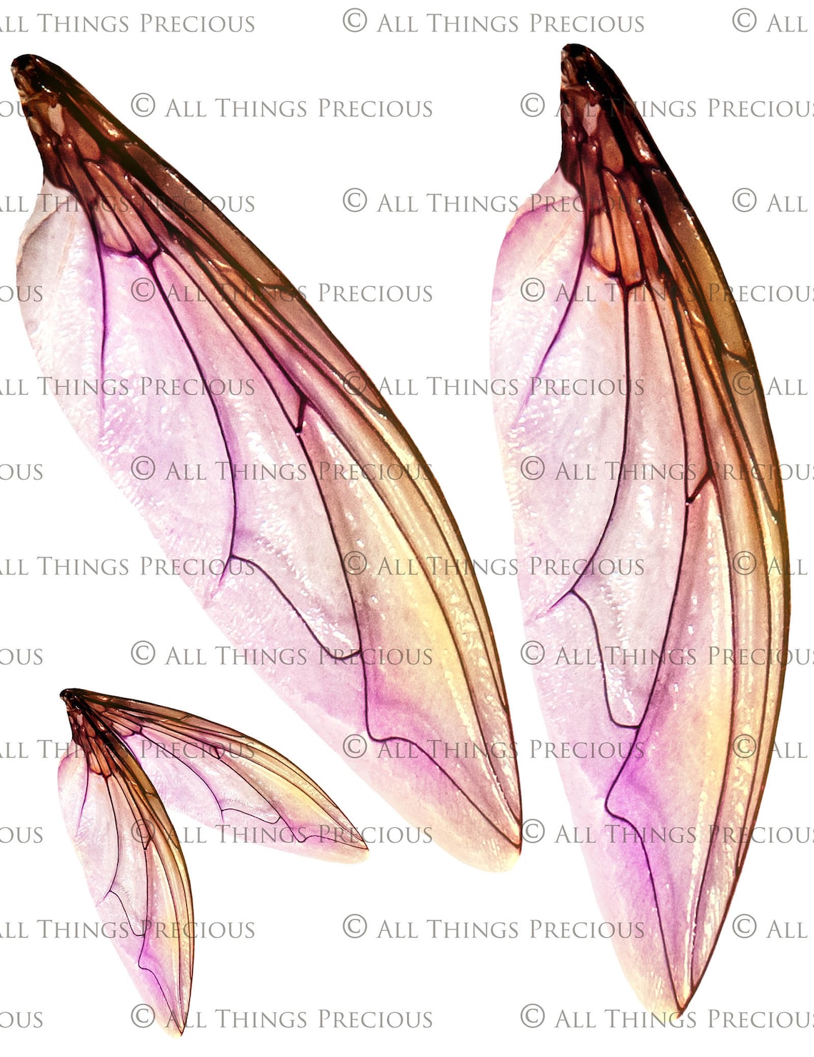 PRINTABLE FAIRY WINGS Set 20 Print Pattern Template Clipart Etsy