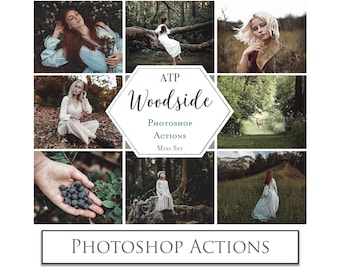 Photoshop Actions, Photography - WOODSIDE Mini Set / Photo Action, Digital Edit, Photo Editing, Newborn, Wedding,  Photo Filters