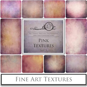 10 Fine Art TEXTUREN - ROZE Set 5 / Fotografie, Digitale Scrapbooking, Textuur Achtergrond, Photoshop Overlays, Achtergrond