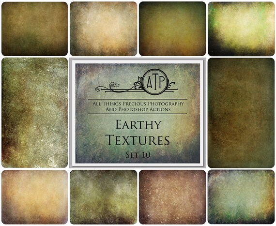 10 Fine Art TEXTURES - EARTHY Set 10 / Digital Overlays, Photography Texture, High Res Backdrop, Photoshop Textures, Scrapbooking Background Il_570xn