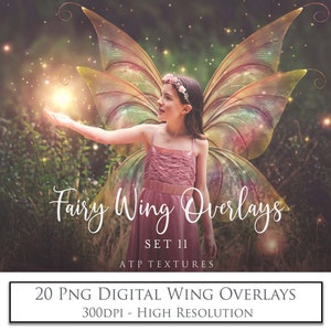 Fairy wing overlays for your Fantasy Edits. Digital Png clipart overlays. Transparent Fairy Wings in colours. Angel Photography, photoshop editing, Child photo art. Fine Art High resolution digital download. 300dpi. Digital Assets. Graphic Design.