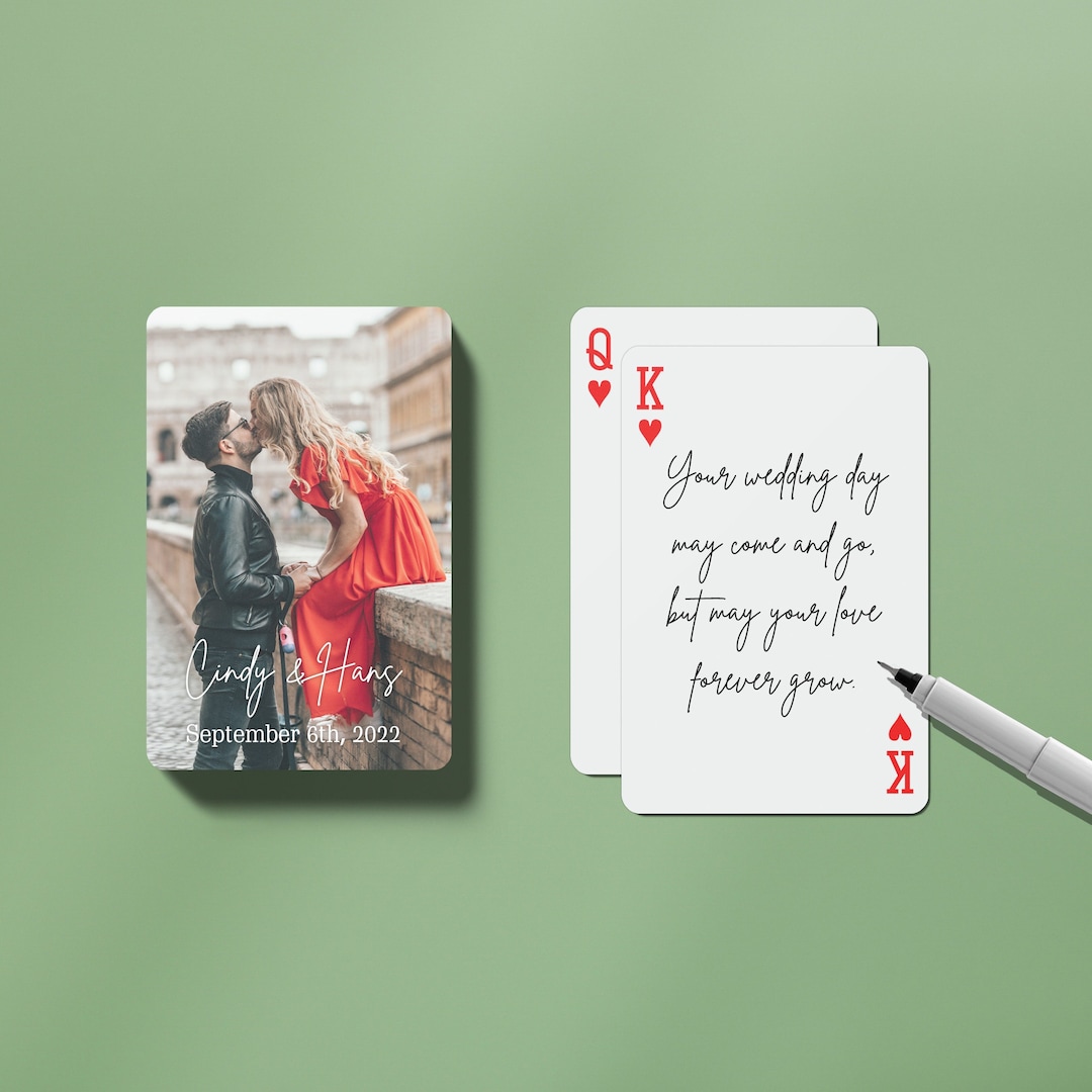 Wedding Guest Book Alternative, Custom Playing Cards, Blank Cards