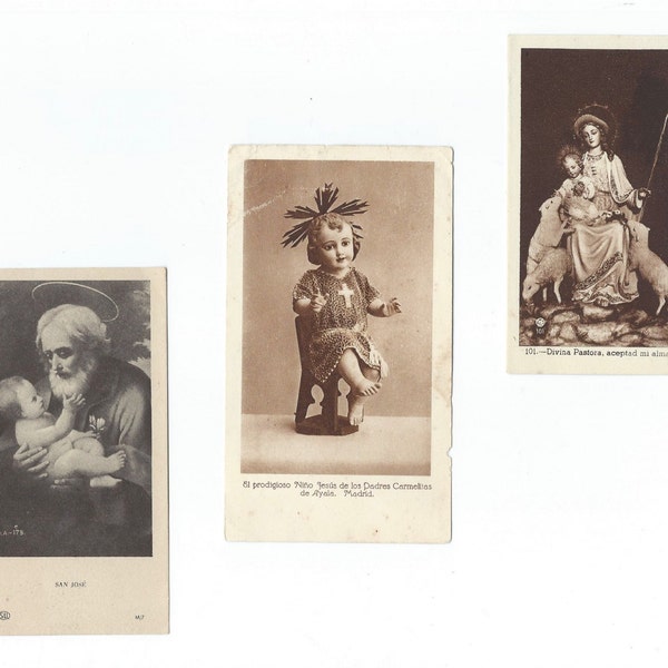 3 Vintage Religious Saints Card - Holy Cards - M90