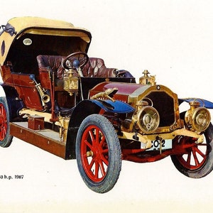 Vintage Postcard - Spain - antique car - 1970's. C-8
