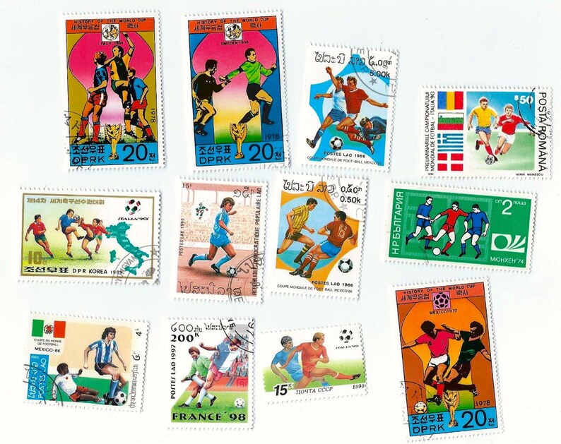 Motives 50 Different Football Stamps - Collector's Pack Of Soccer Themed Postage Stamps - View #3