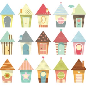 Baby Houses Clip Art - high resolution