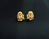 vintage japanese cufflinks carved ox bone toshikane kabuki character artist signed