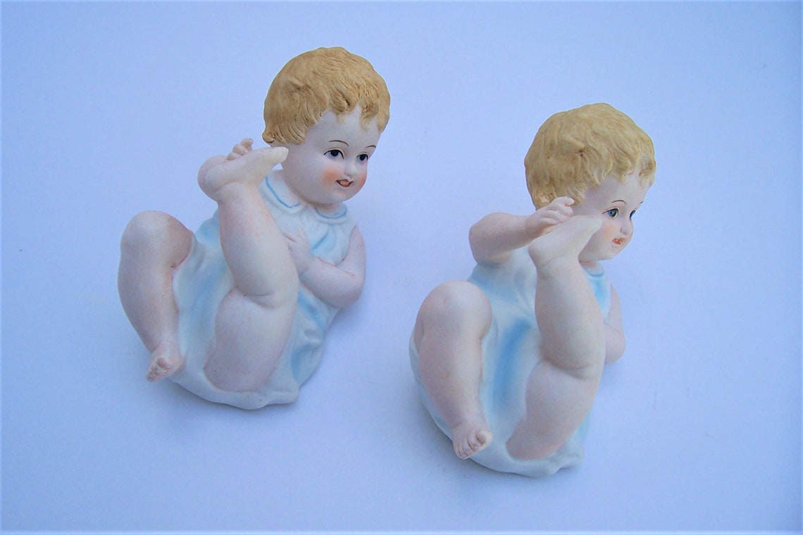 Vintage Pair Bisque Piano Babies Andrea by Sadek Piano Baby Etsy