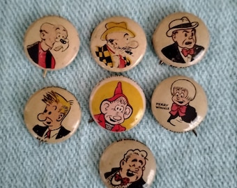 Vintage 1940s Kellogg's Pep! Pins / Buttons, Choice of Four
