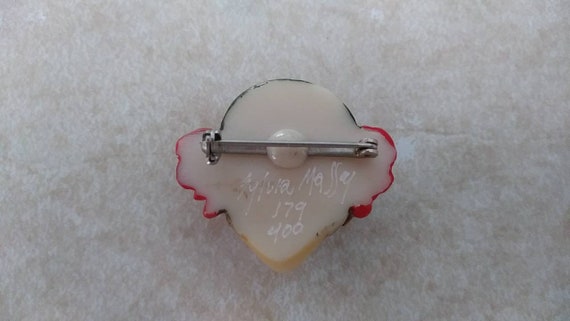 Vintage Sylvia Massey Lady Face Pin RARE 1980s Ar… - image 8