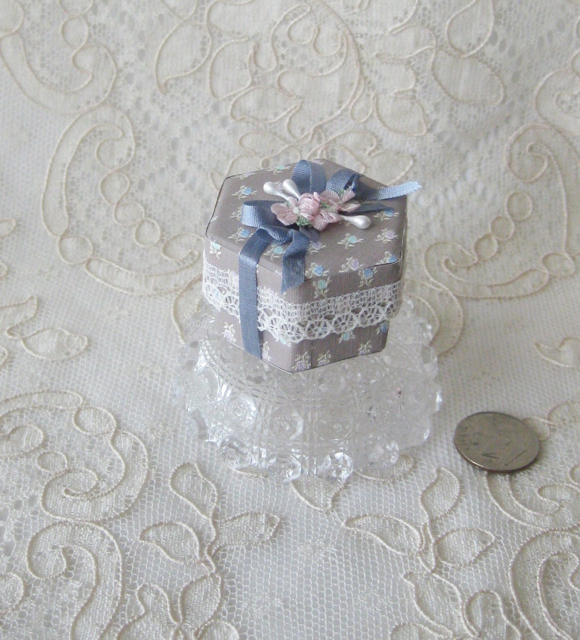 OOAK Artisan Dollhouse Miniature Double Hat Box / Gift Boxe Etsy