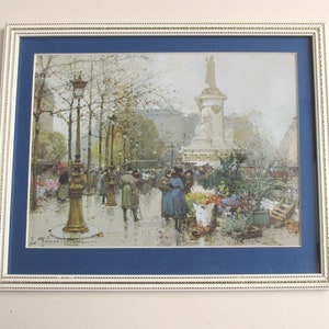3点セット　フランス　絵画 小皿9cm ＋ミニチュア3点セット) フランス アンティーク 絵皿