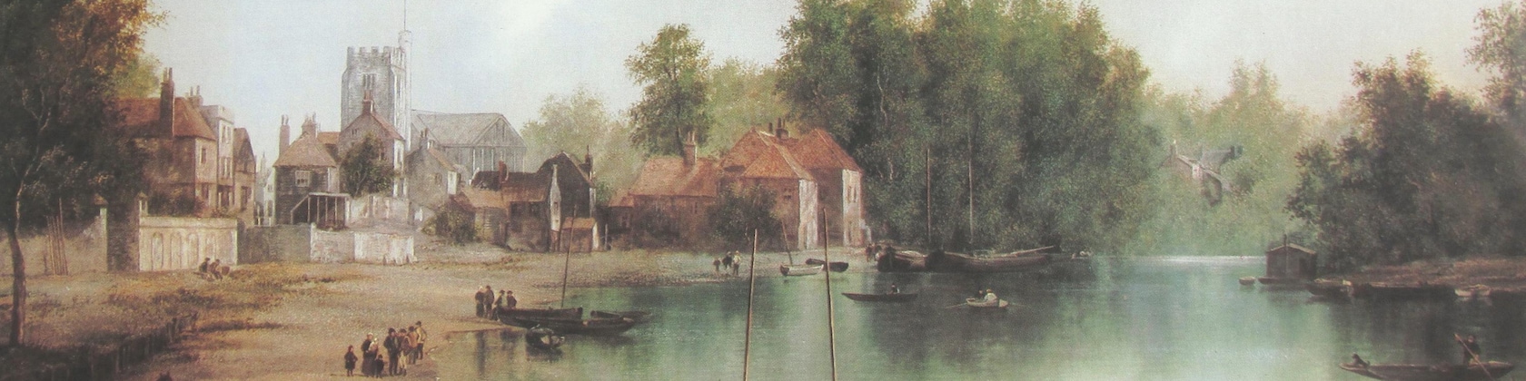 絵画　アンティーク　The Grange in Wyckoff VintageImageBox - Etsy