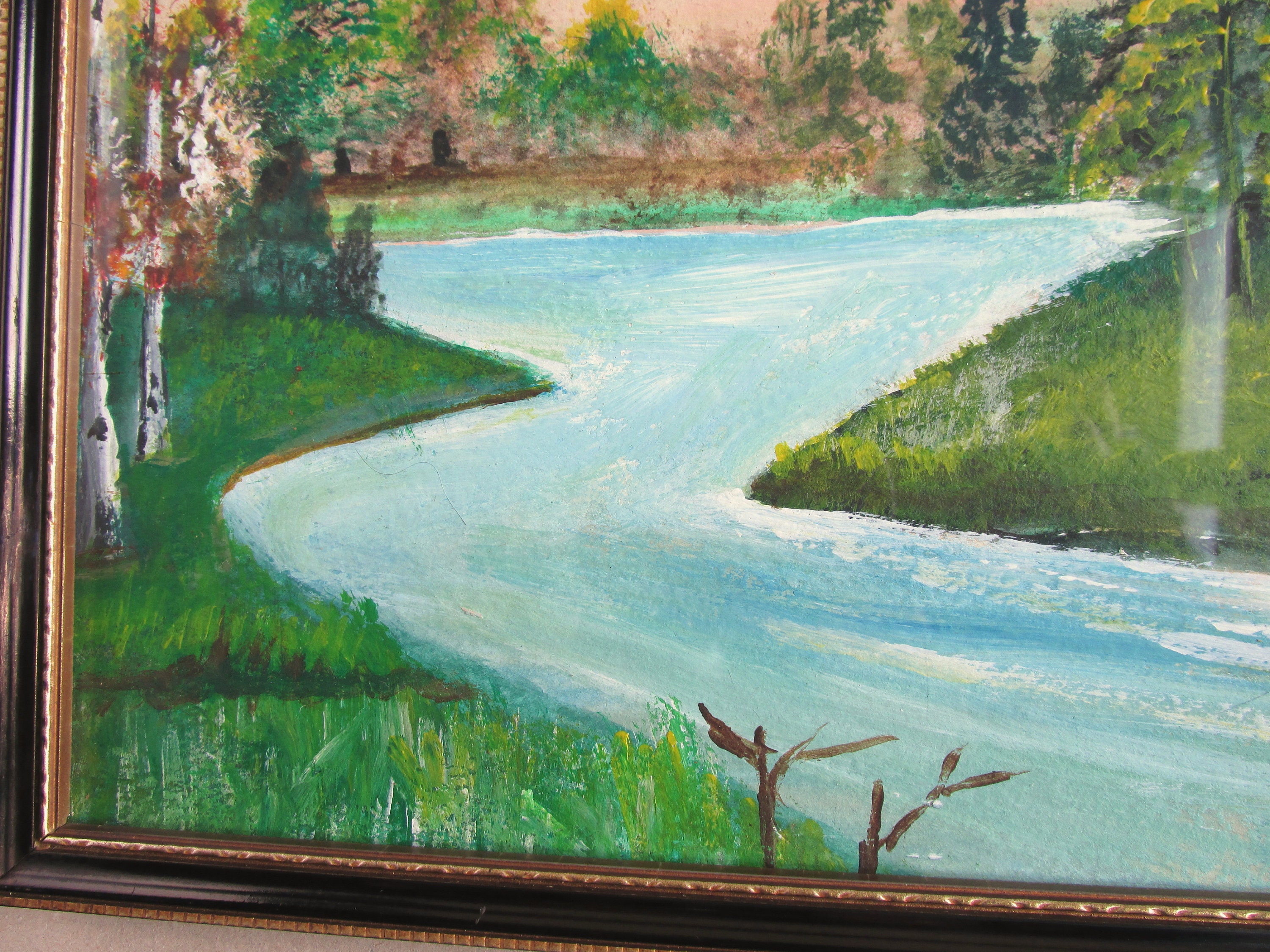 絵画風景画 絵画 540 油絵/風景/街角/東京/秋葉原電気街/山手線/F10号