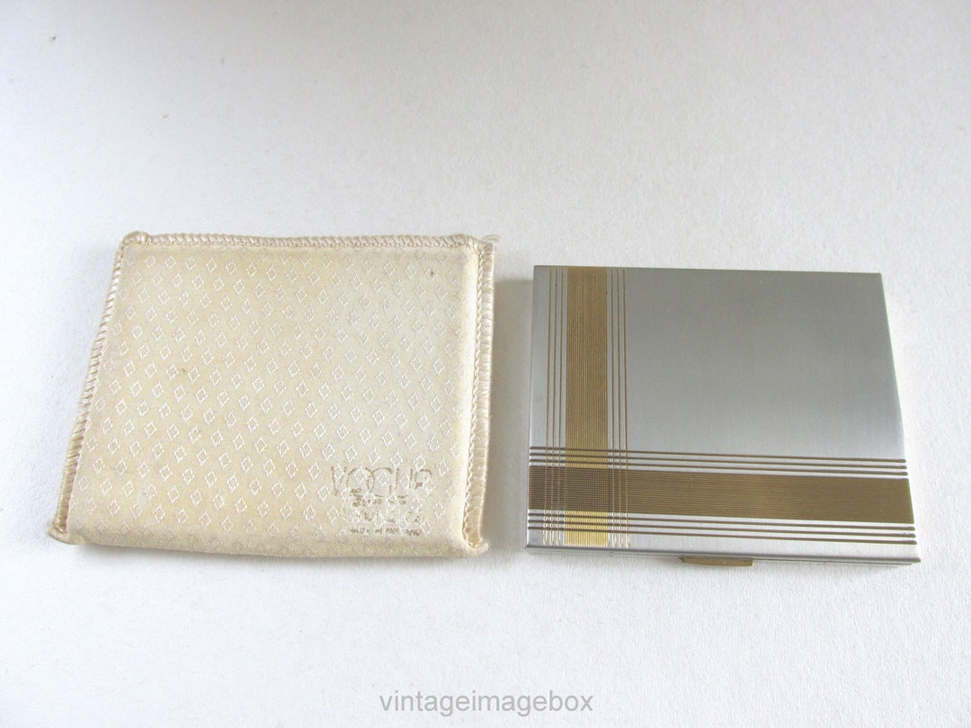 Vintage Vogue Vanities Powder Compact Slim Rectangular Etsy
