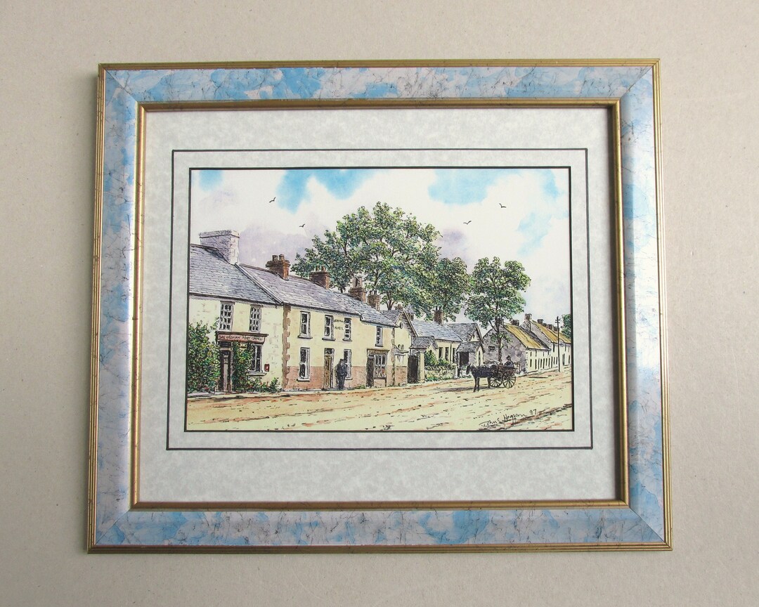 Vintage Ballyronan Londonderry Art Print Framed Ireland Etsy