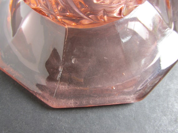 Vintage Pale Pink Octagonal Glass Dish Vintage Pale Pink Octagonal Glass Dish