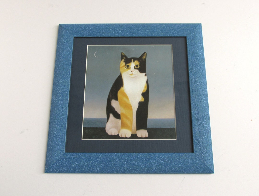 Vintage Framed Cat Art Print of 'susie' by Martin Etsy