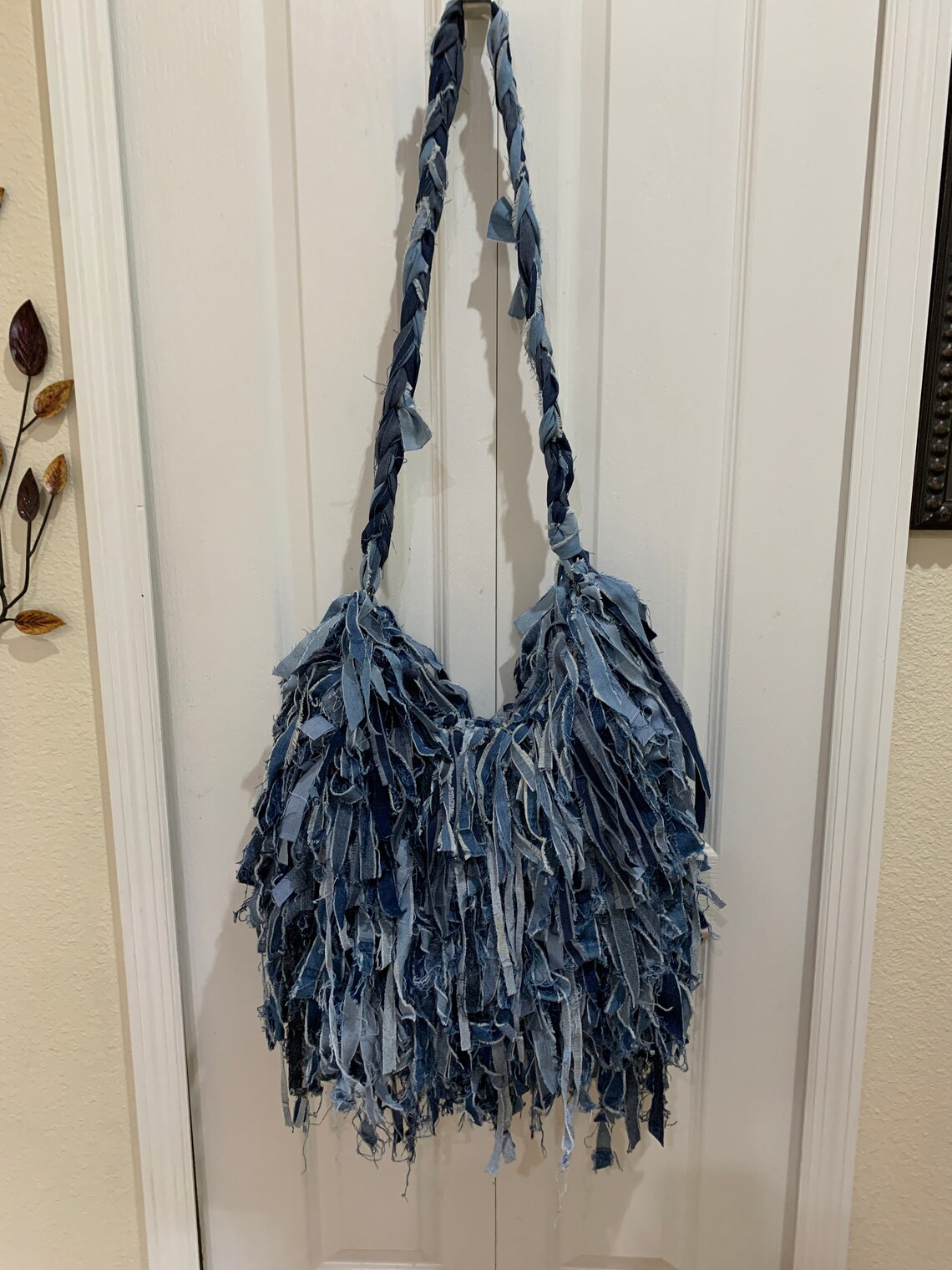 Distress Fringe Bag,fringe Denim Bag,denim Jean Bag,distress Denim Bag ...