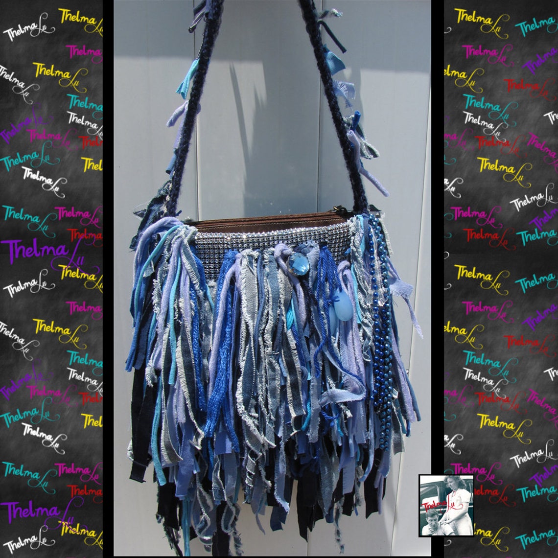 Denim fringe bagcrossbody pursehandmade handbagcustom jean Etsy