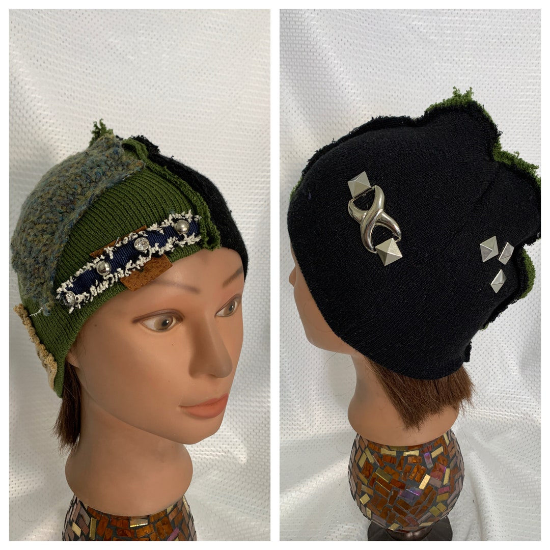 Grunge Bling Hatsgrunge Skull Hatsbling Knit Beaniesknit - Etsy