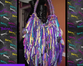 Upcycled Fringe Handbag,Custom Made,One Of A Kind, Hippie,BoHo,Funky,Purse