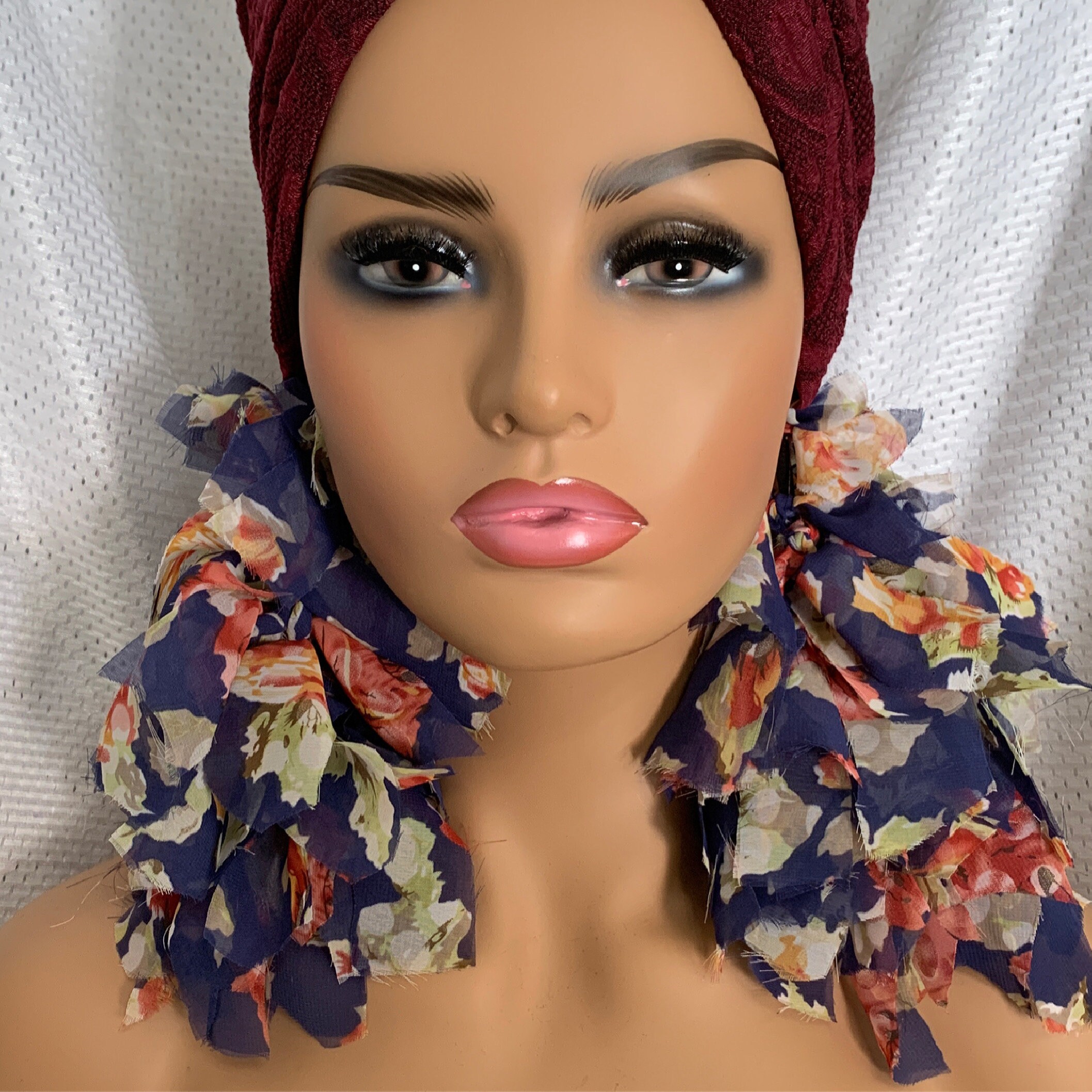 Cloth earrings lace earringsFabric earringsstatement Etsy