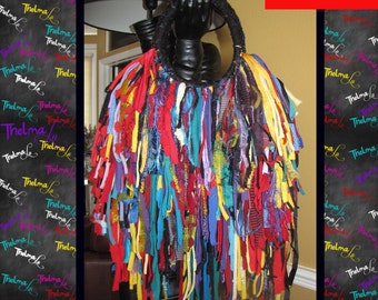 Hippie Fringe Handbag Custom Made, Ultra Fringe, One Of A Kind ,purse,Multi Bright Colored