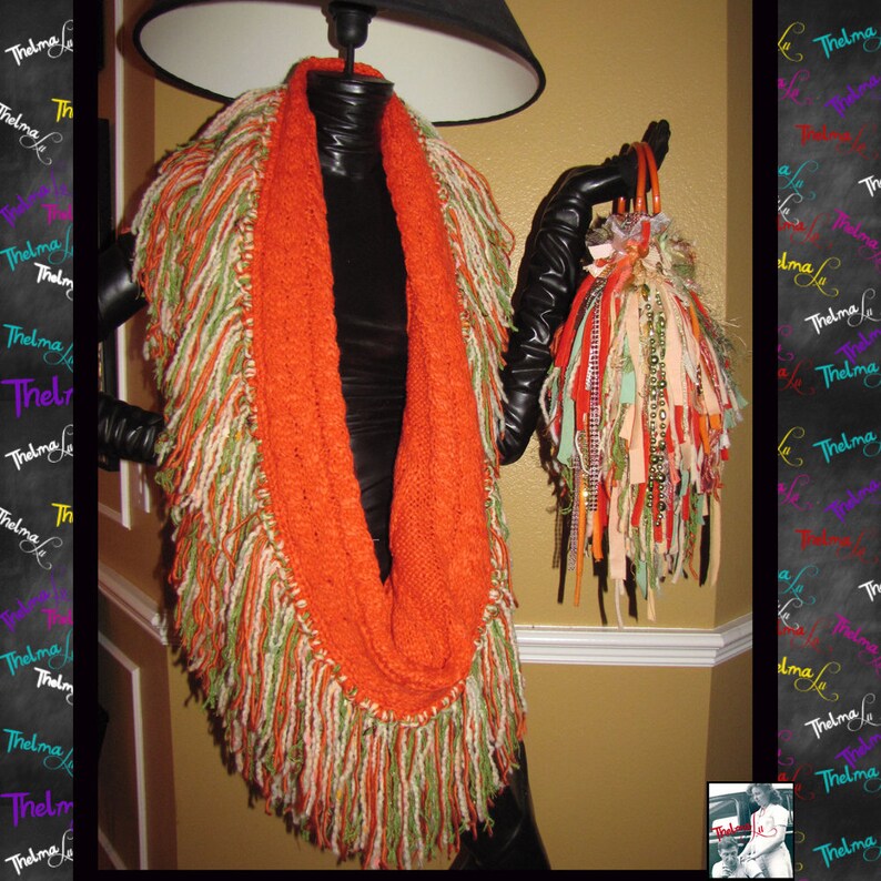 Fringe bag and Scarfmatching bag scarfcustom bag and Etsy