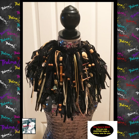 Tribal Fringe Collartribal Necklacefringe Chokerfringe Etsy