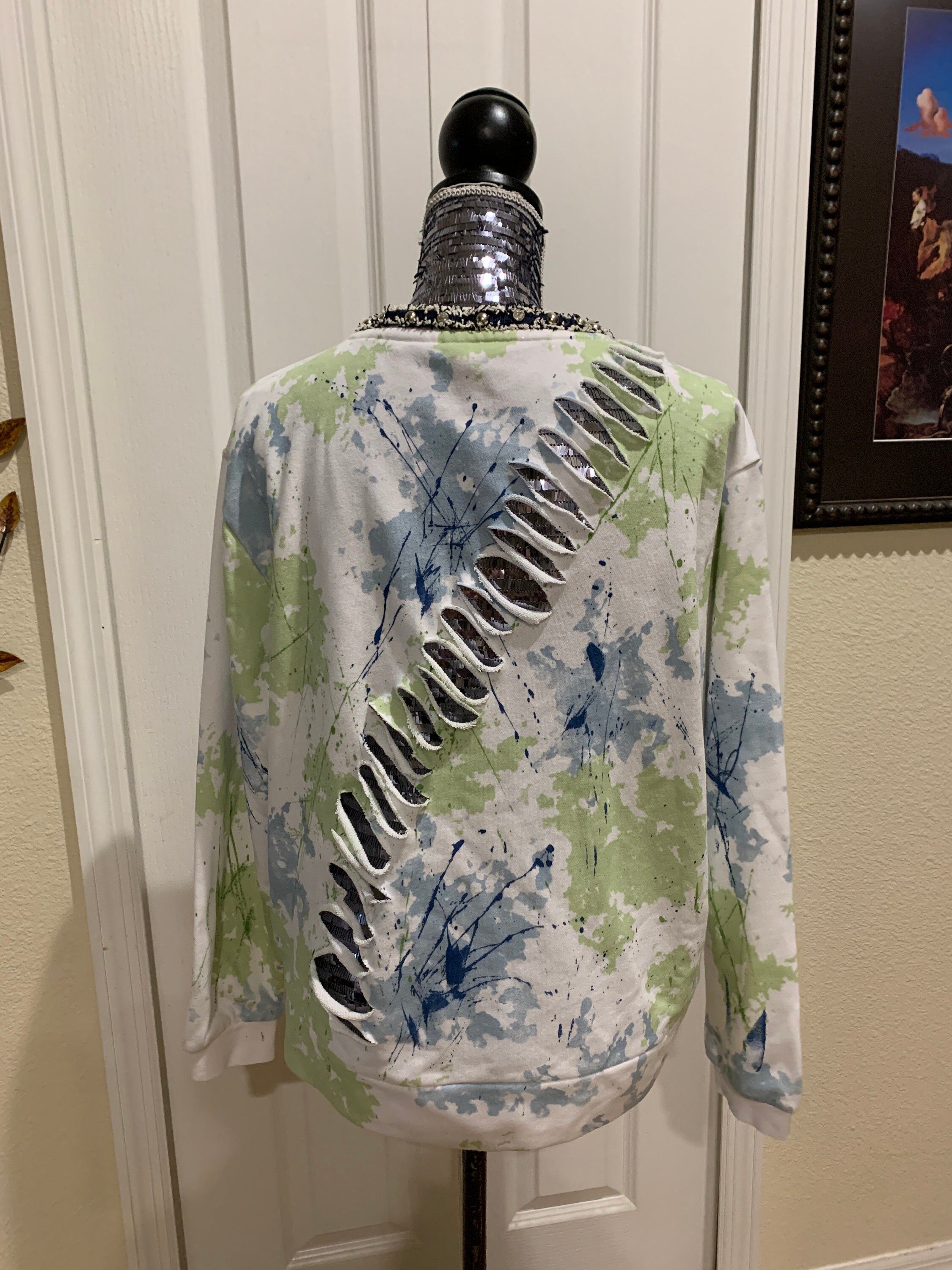Bling Sweatshirt,tyedye Sweatshirt,distress Sweatshirt