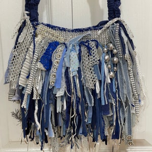 Hand-Knit Mini Fringed Glitter Bag main image 1