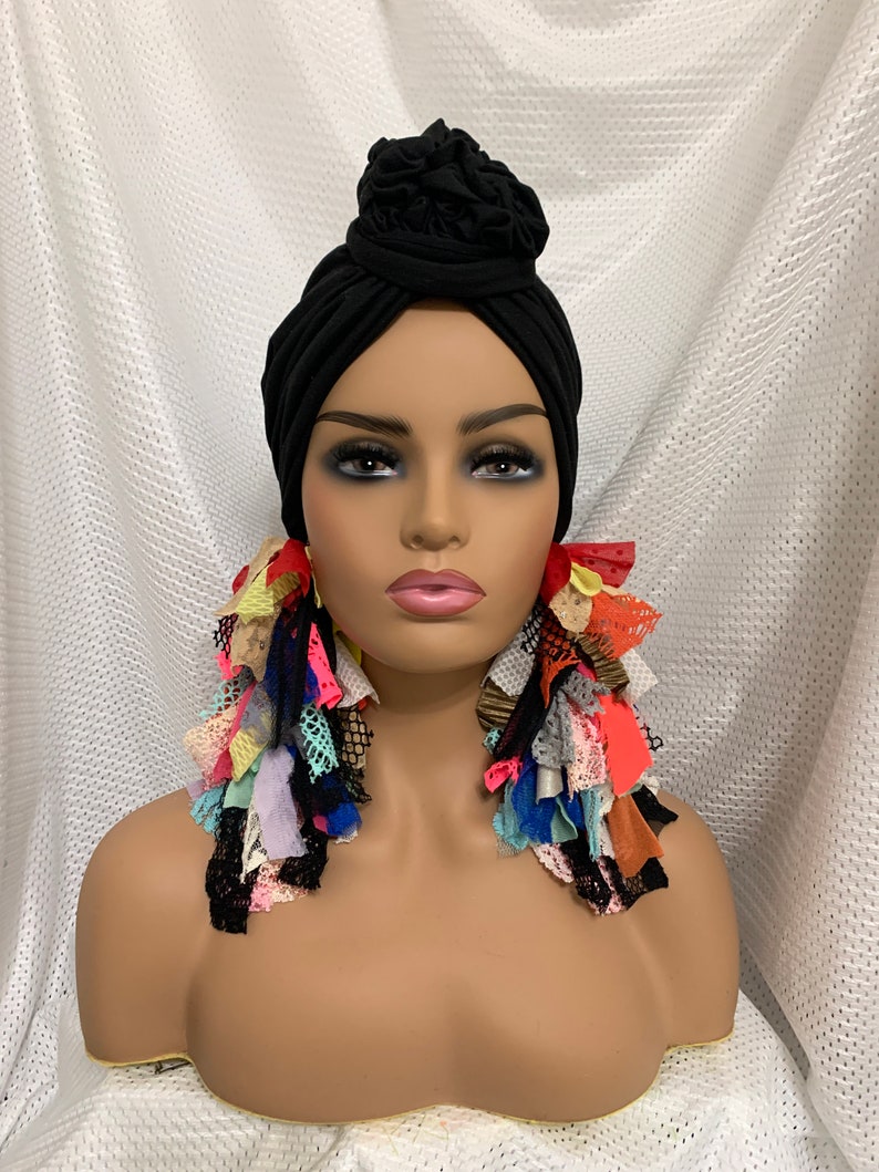 Mix Fabric Earringscloth Earringsfabric Earringsstatement Etsy