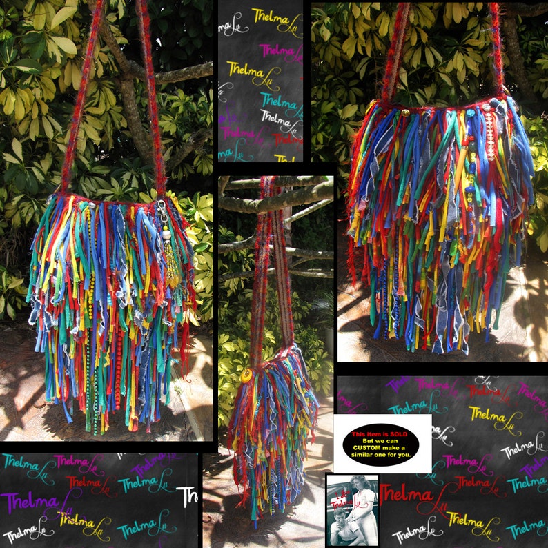 Fringed Hippie Tye Dye Handbag Custom Made Unique One of a Etsy