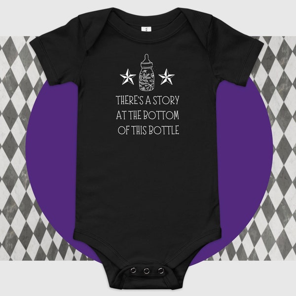 Dear Maria Inspired Baby Onesie - 'There's a Story at the Bottom of This Bottle' - All Time Low - Pop Punk Infant Bodysuit