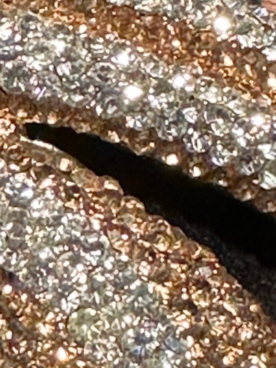 Snake,viper,asp,rhinestone clamper bracelet gold,… - image 3