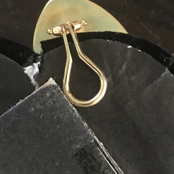 14 karat gold,mid century,clip on earrings in geo… - image 5