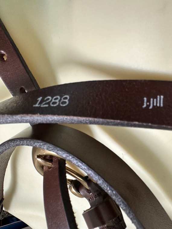 Brass and leather belt by J.JILL,XL 7 ft.4 in. ci… - image 4