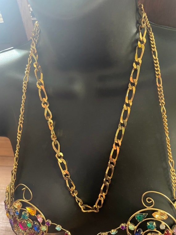 Chunky Monet heavy chain necklace in goldtone prob