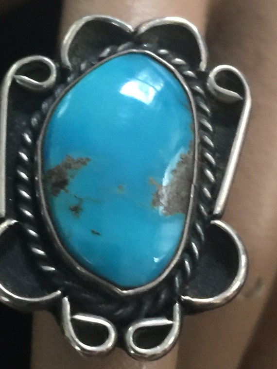 Ladies ring in silver and turquoise,southwestern,… - image 2