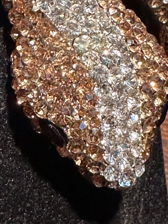 Snake,viper,asp,rhinestone clamper bracelet gold,… - image 2