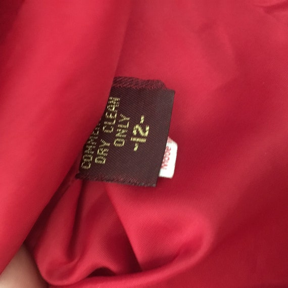 Vintage red Anne Klein 1980s,one button blazer in… - image 8
