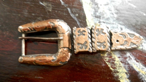 1930s,40s, western Mexican silver and gold belt bu