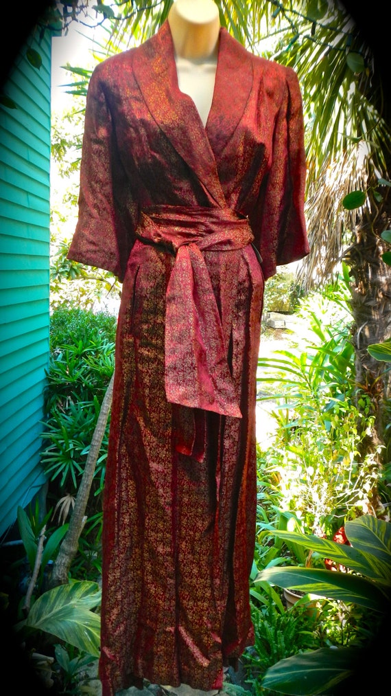 A beautiful French dressing robe in gold bouillon 