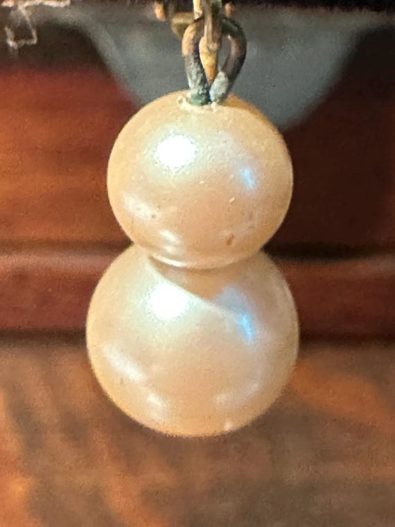 Miriam Haskell dangle, drop smooth pearl earrings… - image 8