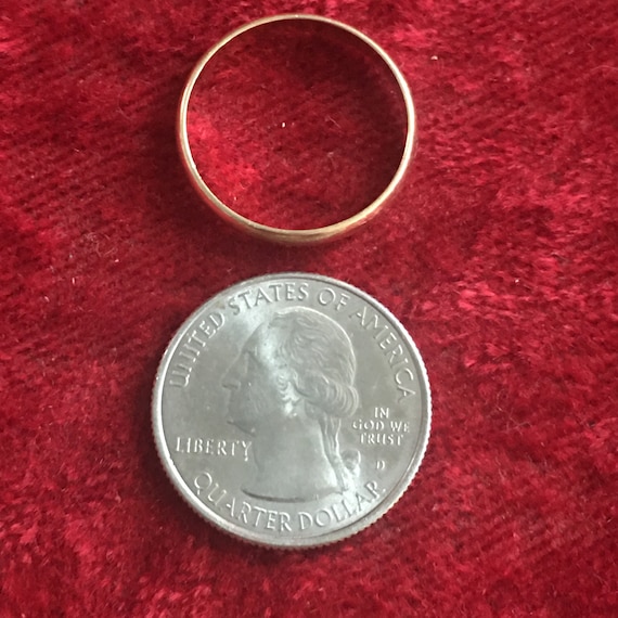 Wedding band, marked 14K TW in oval ,circa 1960s