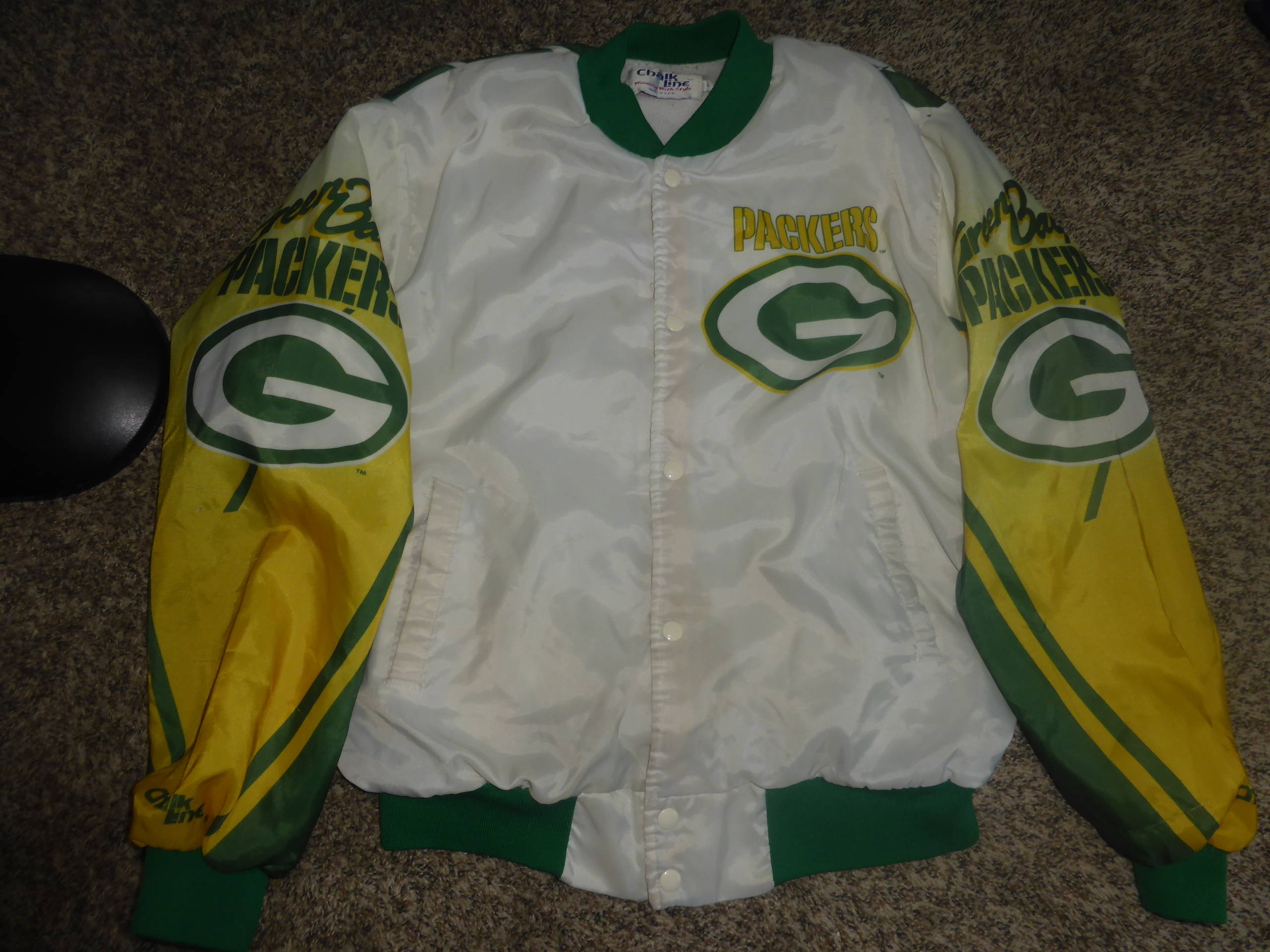Buy Vtg Green Bay Packers Fanimation Chalk Line Button up NFL 